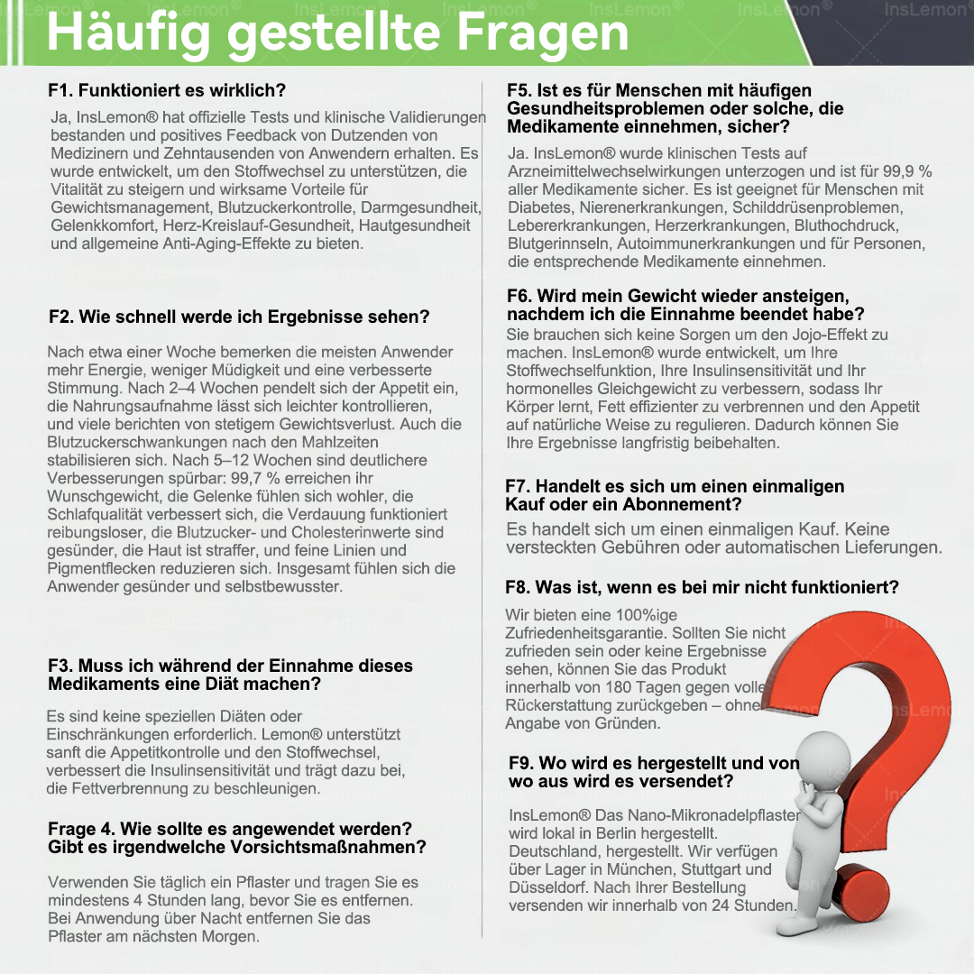 InsLemon® Moringa × Berberin × AMPK 10-in-1 Nano-Mikronadel-Pflaster für Stoffwechsel-Support (1× täglich) ✅ Unterstützt Stoffwechsel, Appetitkontrolle, Energie & Gewichtsmanagement