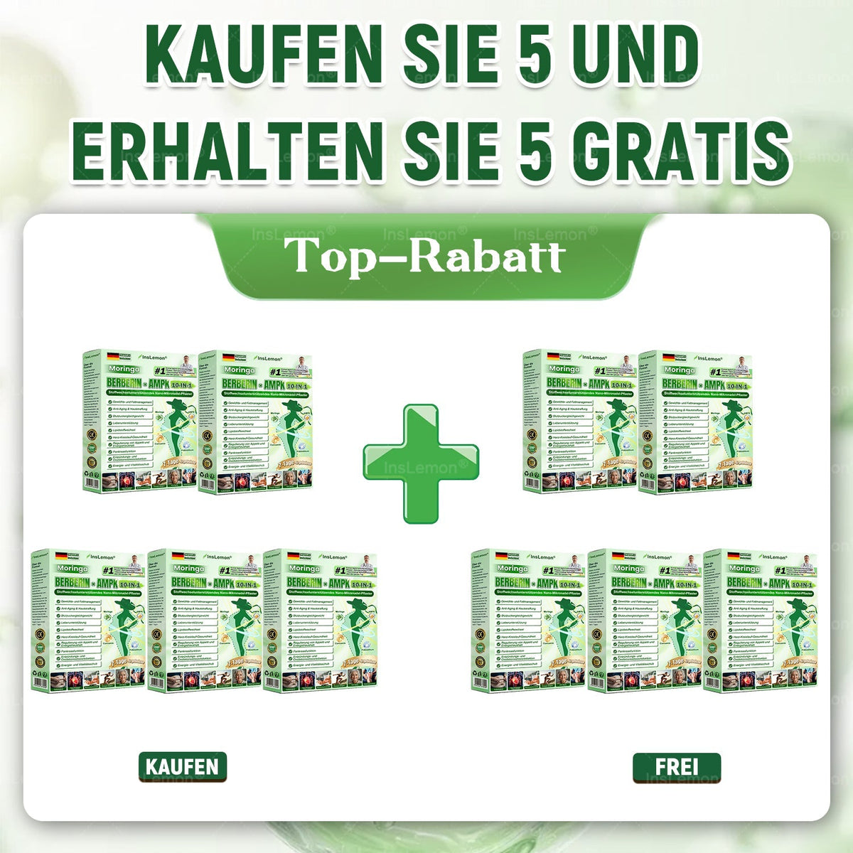 InsLemon® Moringa × Berberin × AMPK 10-in-1 Nano-Mikronadel-Pflaster für Stoffwechsel-Support (1× täglich) ✅ Unterstützt Stoffwechsel, Appetitkontrolle, Energie & Gewichtsmanagement
